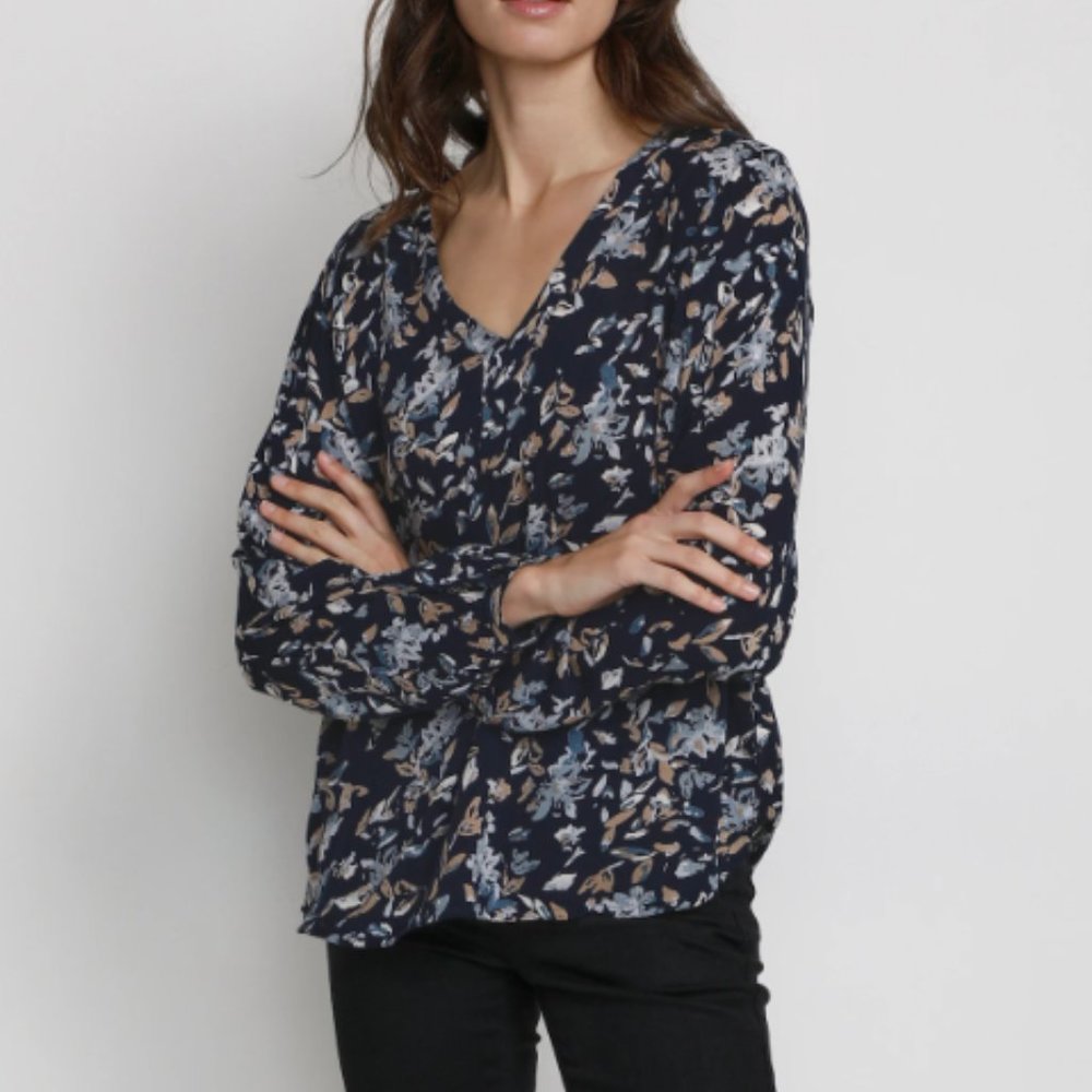 Kaffe Danish Design Anneli Floral Tunic Long Sleeve Peasant Top - Picture 2 of 13